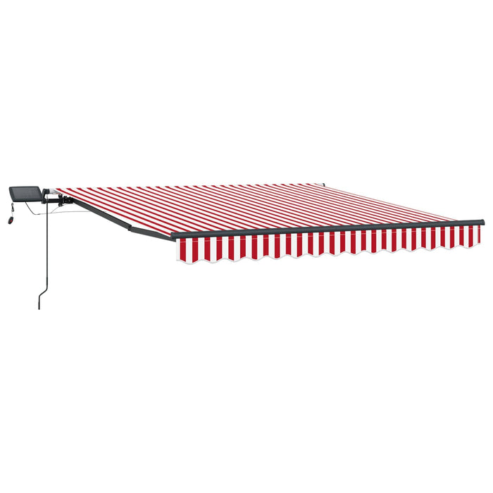 Copertină retractabilă Roșu și Alb 300 x 250 cm WALTI