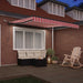 Copertină retractabilă Roșu și Alb 300 x 250 cm Poliester - WALTI WALTI