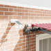 Copertină retractabilă Roșu și Alb 300 x 250 cm Poliester - WALTI WALTI