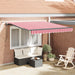 Copertină retractabilă Roșu și Alb 300 x 250 cm Poliester - WALTI WALTI