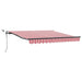 Copertină retractabilă Roșu și Alb 300 x 250 cm Poliester - WALTI WALTI