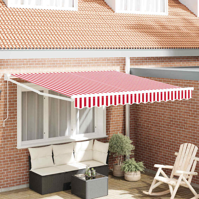 Copertină retractabilă Roșu și Alb 300 x 250 cm WALTI