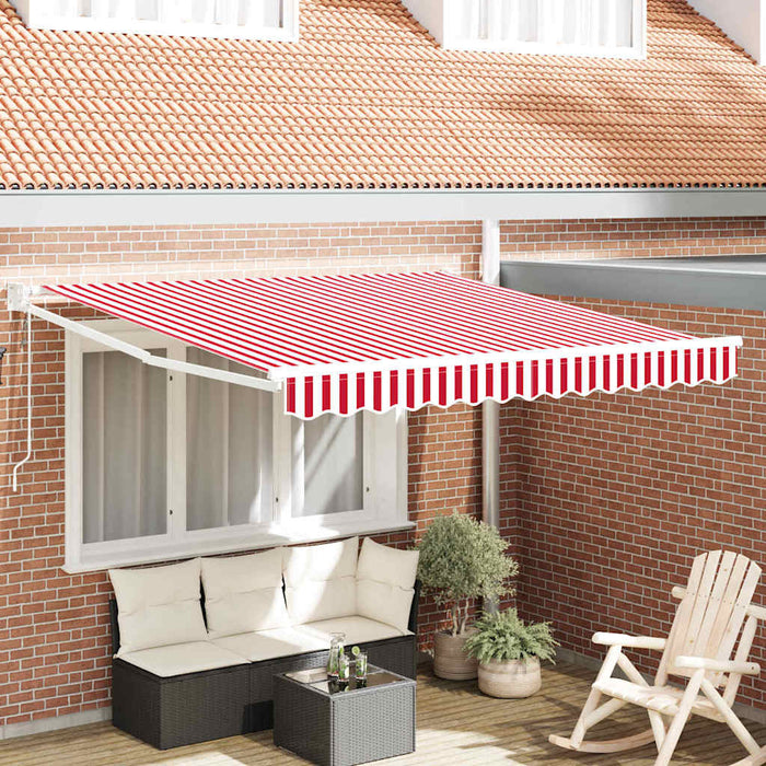 Copertină retractabilă Roșu 300 x 250 cm Poliester și metal - WALTI WALTI