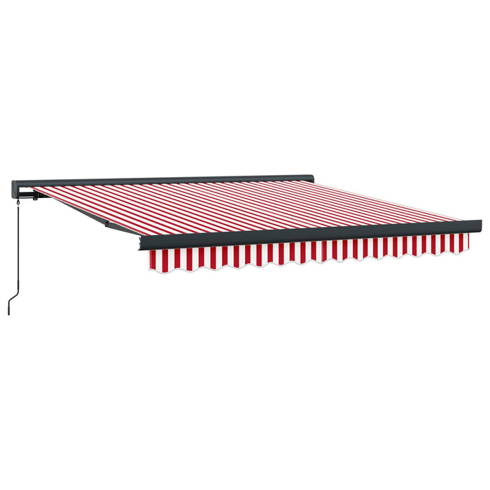 Copertină retractabilă Roșu și Alb 300 x 250 cm WALTI