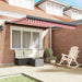Copertină retractabilă Roșu și Alb 300 x 250 cm Stofă și Metal - WALTI WALTI