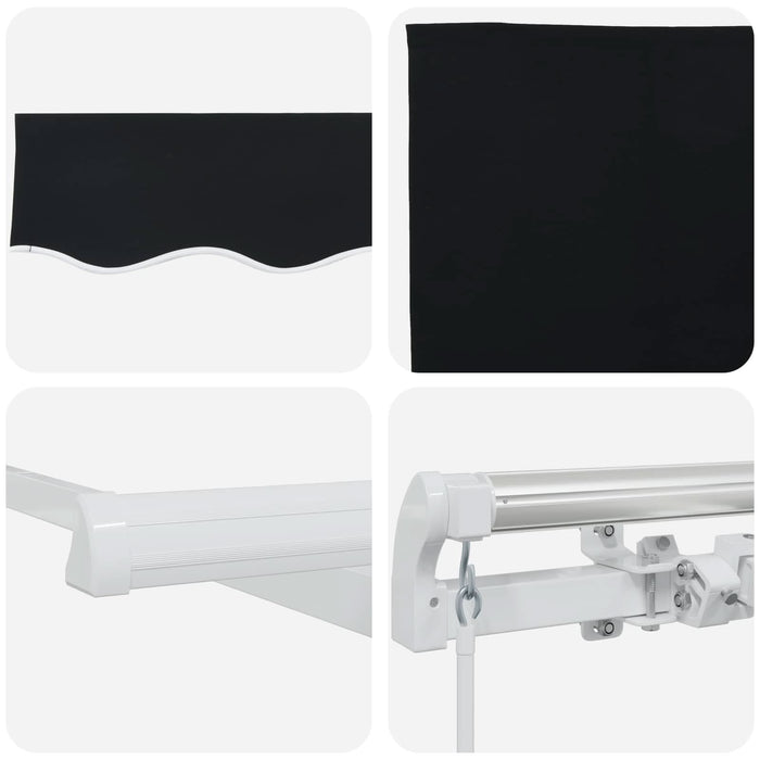 Copertină Manual Negru 300 x 250 x 165 cm Poliester - WALTI WALTI