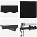 Cortina Retractabilă Negru 300 x 250 cm Țesătură și Aluminiu - WALTI WALTI