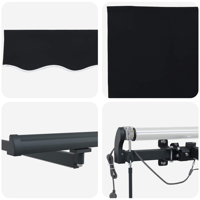 Țesătură pentru copertină cu Negru 300 x 250 cm Poliester - WALTI WALTI