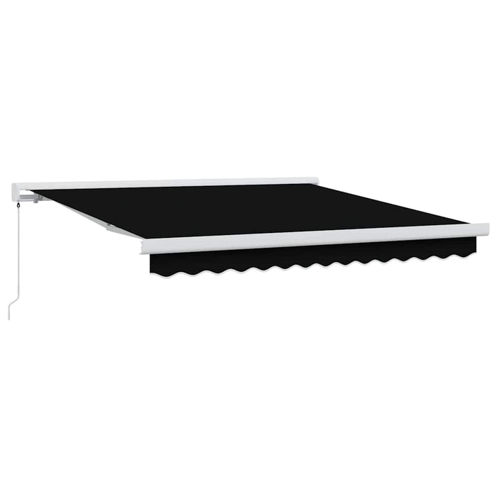 Obraz de soare retractabil manual, Negru, 300 x 250 cm - WALTI WALTI
