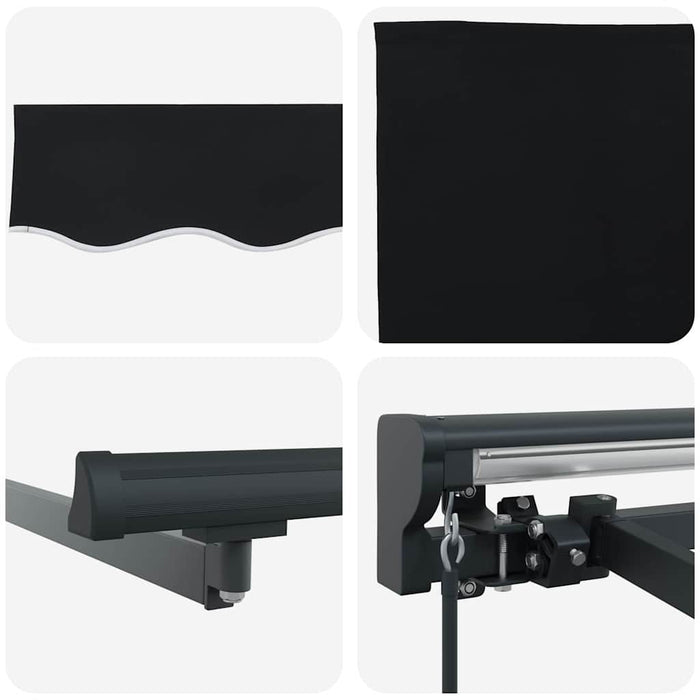 Cortina Retractabilă Negru 300 x 250 cm Poliester și metal - WALTI WALTI