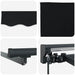 Cortina Retractabilă Negru 300 x 250 cm Poliester și metal - WALTI WALTI