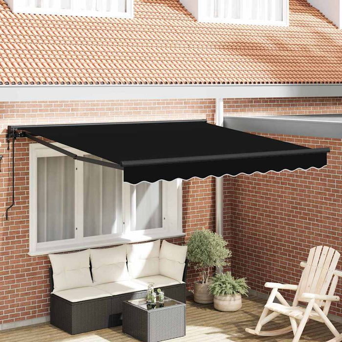 Cortina Retractabilă Negru 300 x 250 cm Poliester și metal - WALTI WALTI