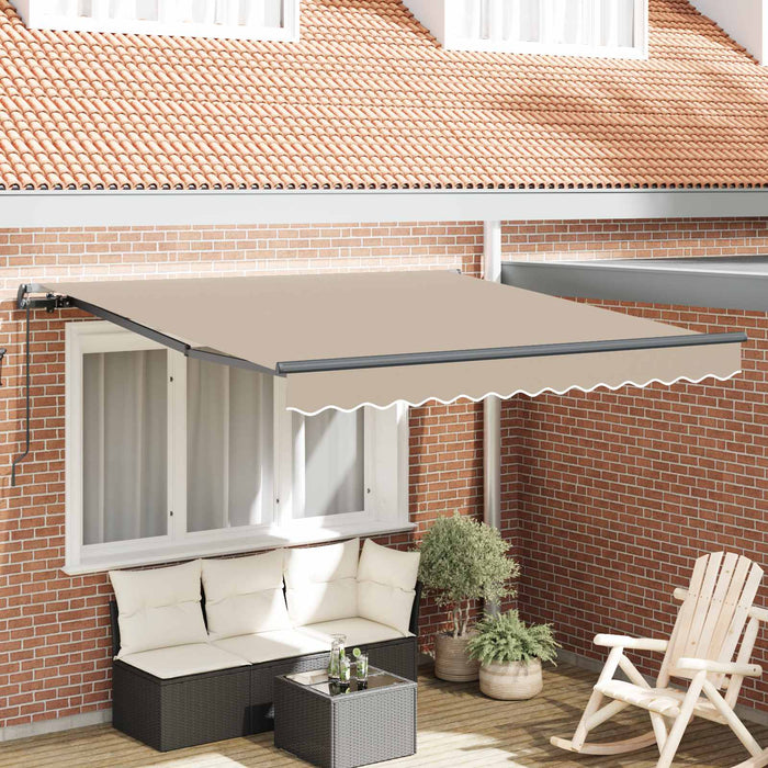 Cortina Retractabilă Manual Bej 300 x 250 cm Poliester și oțel - WALTI WALTI