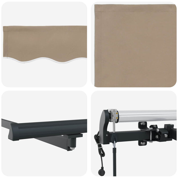 Cortina Retractabilă Bej 300 x 250 cm Țesătură și Aluminiu - WALTI WALTI