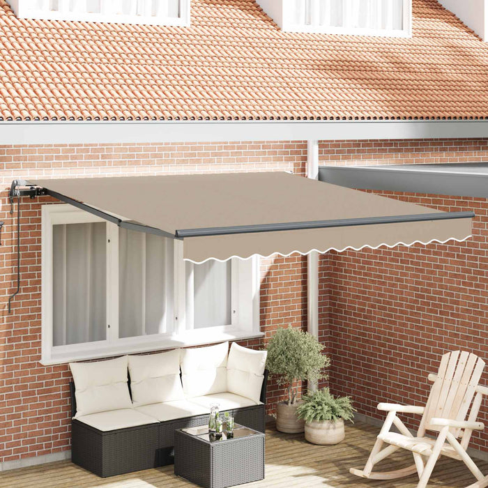 Cortina Retractabilă Bej 300 x 250 cm Țesătură și Aluminiu - WALTI WALTI