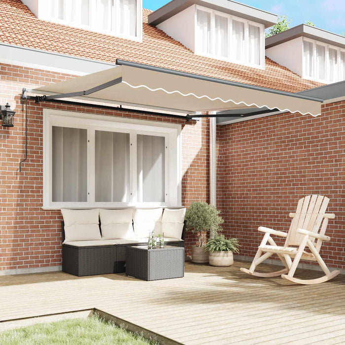 Cortina Retractabilă Bej 300 x 250 cm Țesătură și Aluminiu - WALTI WALTI
