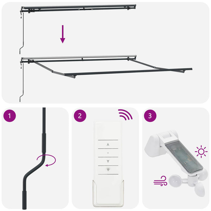 Cortina Retractabilă Bej 300 x 250 cm Țesătură și Aluminiu - WALTI WALTI
