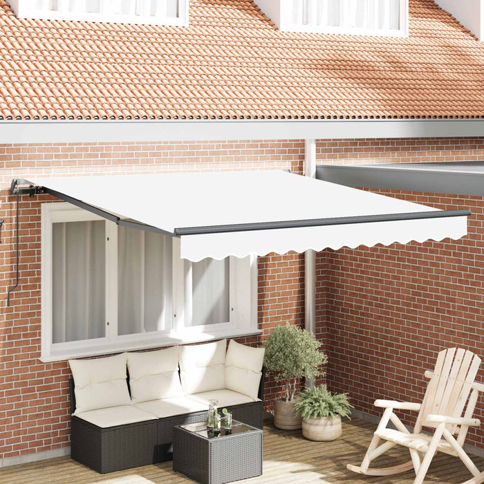 Cortina Retractabilă Manual Alb 300 x 250 cm Poliester și oțel - WALTI WALTI