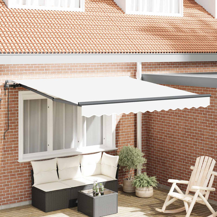 Cortina Retractabilă Alb 300 x 250 cm Țesătură și Aluminiu - WALTI WALTI