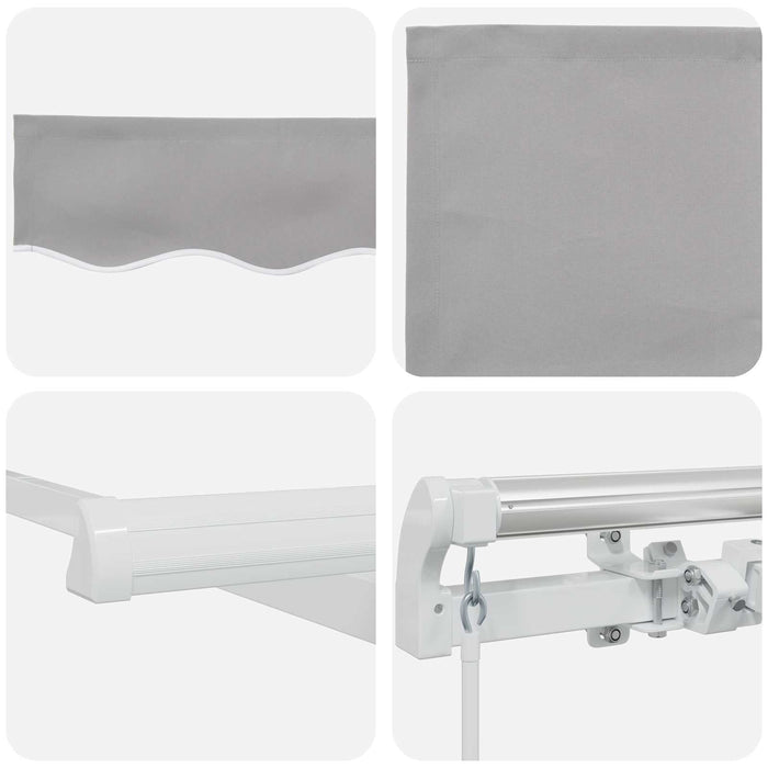 Copertină Manual Gri deschis 300 x 250 x 165 cm Poliester - WALTI WALTI