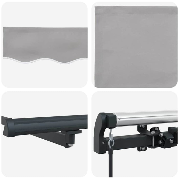 Cortina Retractabilă Gri deschis 300 x 250 cm Poliester și oțel - WALTI WALTI