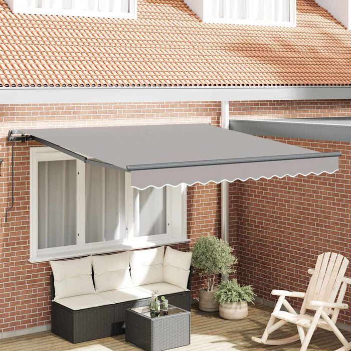 Cortina Retractabilă Gri deschis 300 x 250 cm Poliester și oțel - WALTI WALTI
