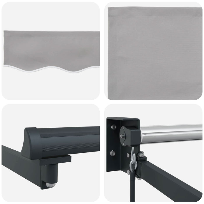 Copertină Manual Gri deschis 300 x 250 cm Poliester - WALTI WALTI