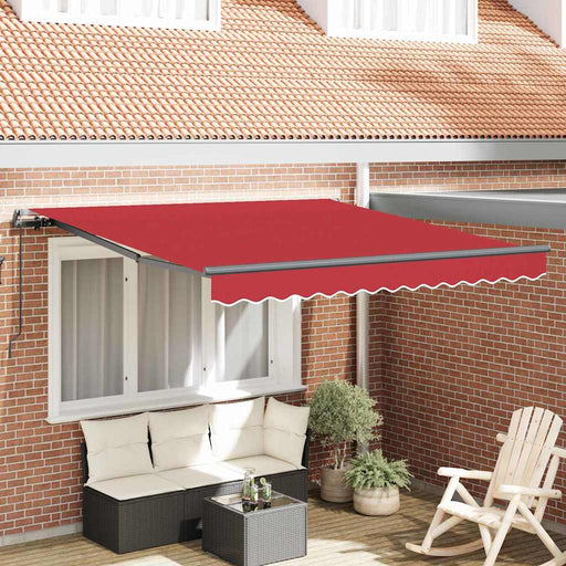 Cortina Retractabilă Manual Roșu 300 x 250 cm Poliester și oțel - WALTI WALTI