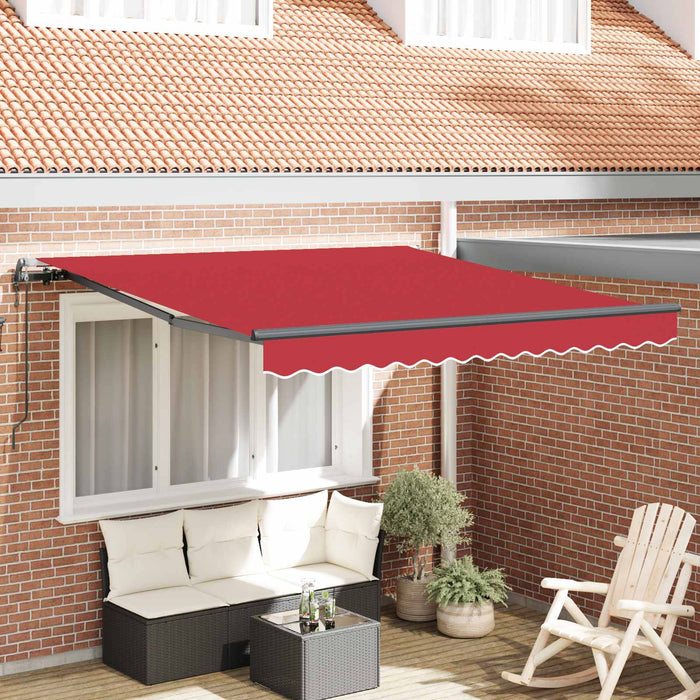 Cortina Retractabilă Roșu 300 x 250 cm Țesătură și Aluminiu - WALTI WALTI