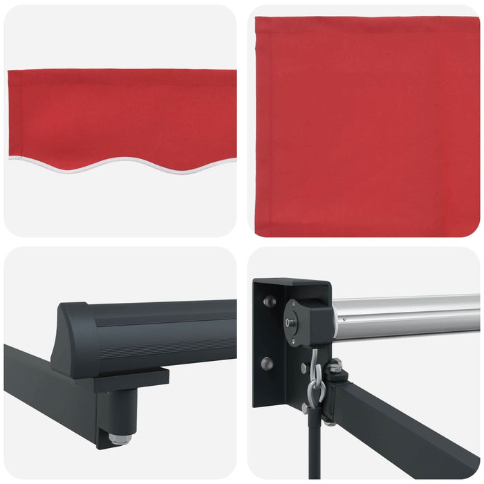 Copertină Manual Roșu 300 x 250 x 165 cm Poliester - WALTI WALTI