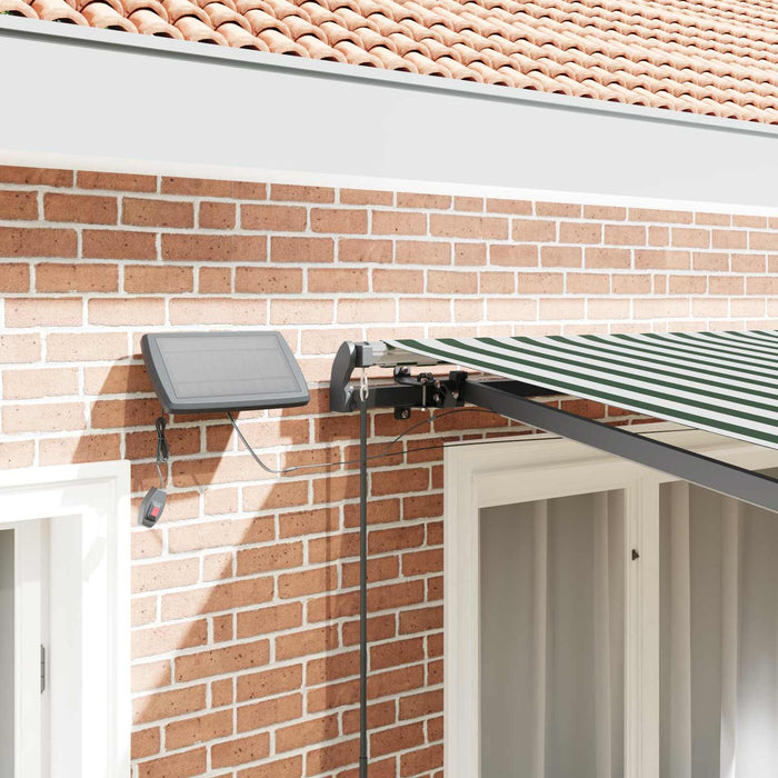 Cortina Retractabilă Manual Verde și alb 300 x 250 cm țesătură - WALTI WALTI