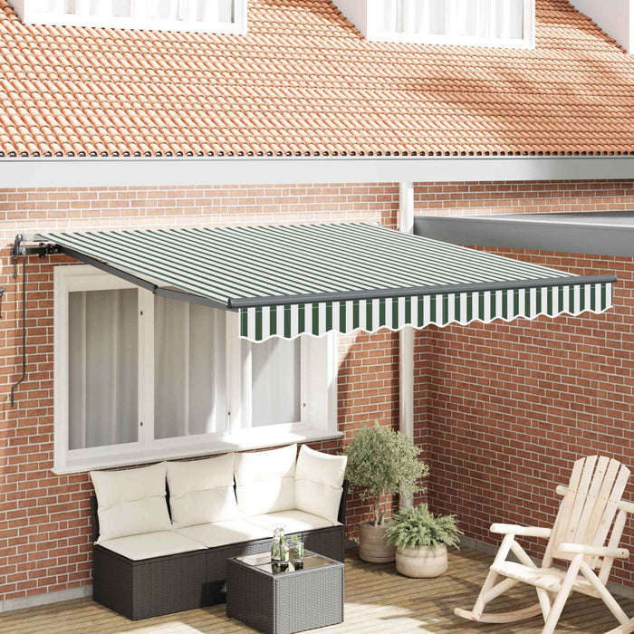 Cortina Retractabilă Verde și alb 300 x 250 cm - WALTI WALTI