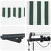 Țesătură pentru copertină Verde și alb 300 x 250 cm Poliester - WALTI WALTI