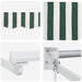 Copertină Manual Verde și alb 300 x 250 x 165 cm Poliester - WALTI WALTI