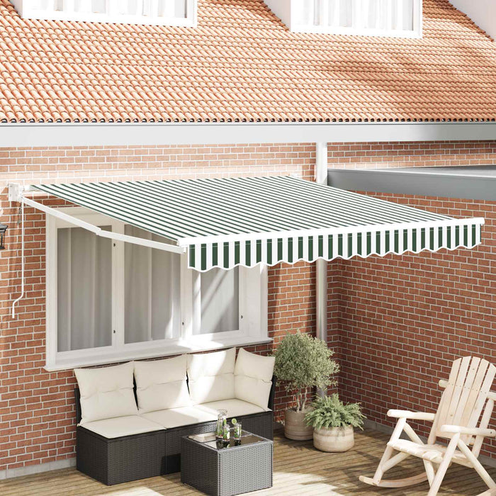 Copertină Verde și alb 300 x 250 x 165 cm Poliester - WALTI WALTI