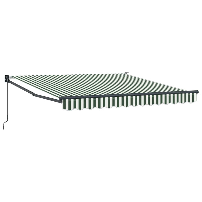 Copertină Manual Verde și alb 300 x 250 x 165 cm Poliester - WALTI WALTI