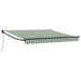 Copertină Manual Verde și alb 300 x 250 x 165 cm Poliester - WALTI WALTI