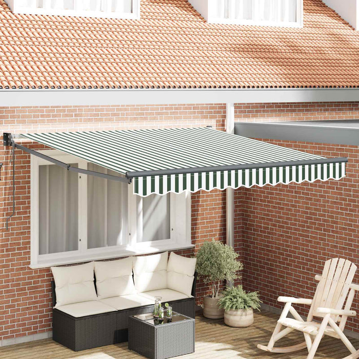 Copertină Verde și alb 300 x 250 x 165 cm Poliester - WALTI WALTI