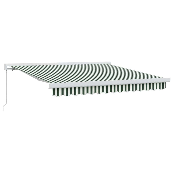 Cortina Retractabilă Verde și alb 300 x 250 cm Stofă și Metal - WALTI WALTI