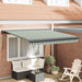 Cortina Retractabilă Verde și alb 300 x 250 cm Stofă și Metal - WALTI WALTI