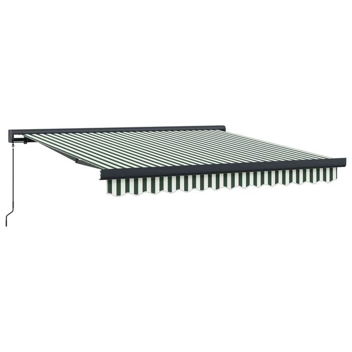 Cortina Retractabilă Verde și alb 300 x 250 cm Stofă și Metal - WALTI WALTI