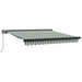Cortina Retractabilă Verde și alb 300 x 250 cm Stofă și Metal - WALTI WALTI
