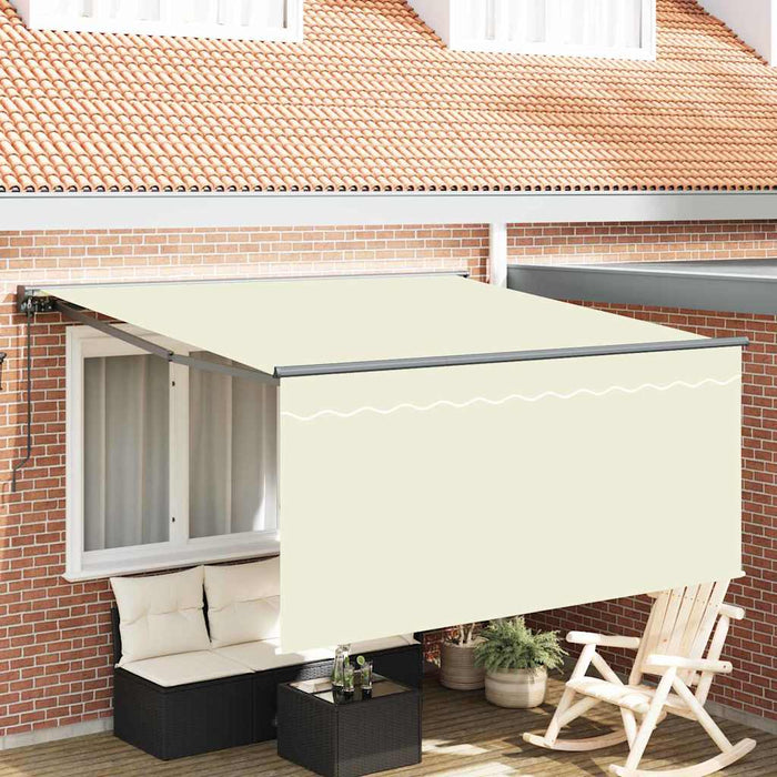 Cortina Retractabilă Crem 350 x 250 cm Poliester și Aluminiu - WALTI WALTI