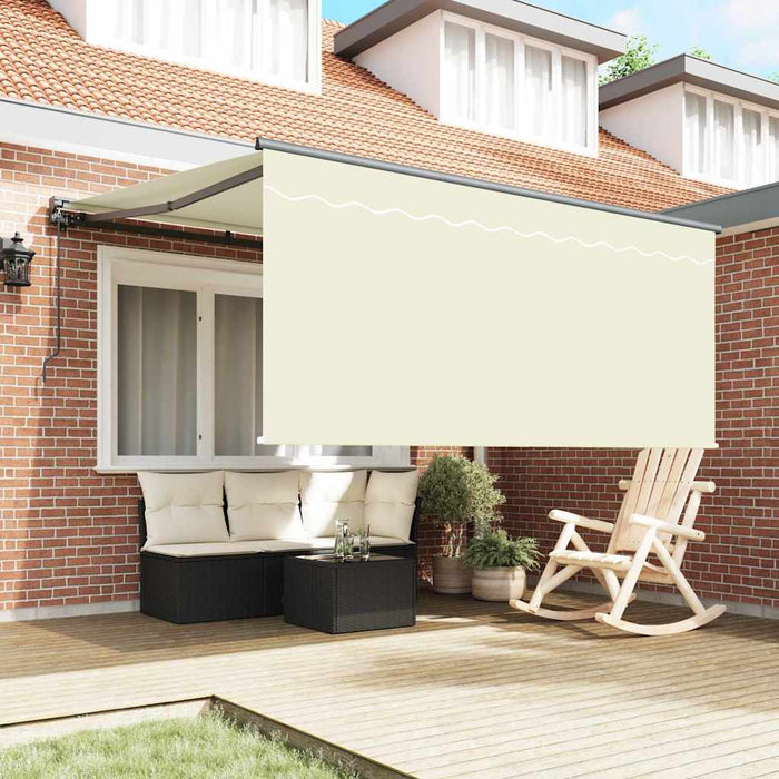Cortina Retractabilă Crem 350 x 250 cm Poliester și Aluminiu - WALTI WALTI