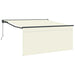 Cortina Retractabilă Crem 350 x 250 cm Poliester și Aluminiu - WALTI WALTI