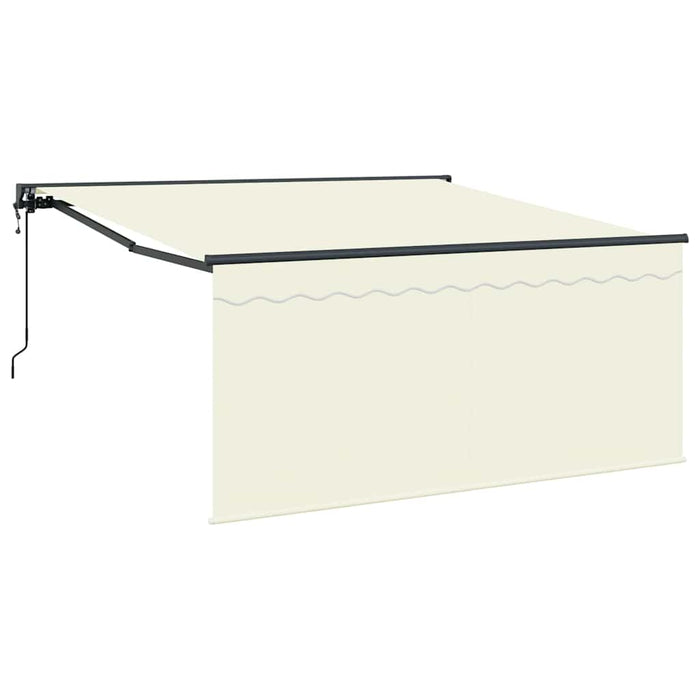 Cortina Retractabilă Crem 350 x 250 cm Poliester și Aluminiu - WALTI WALTI