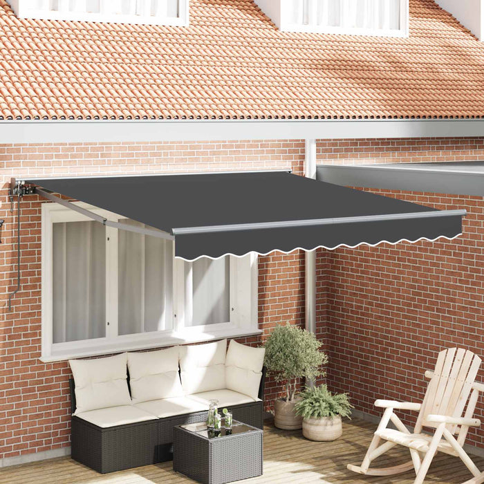 Cortina Retractabilă Antracit 350 x 250 cm Poliester și metal - WALTI WALTI