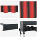Cortina Retractabilă Manual Roșu și Negru 350 x 250 cm țesătură - WALTI WALTI