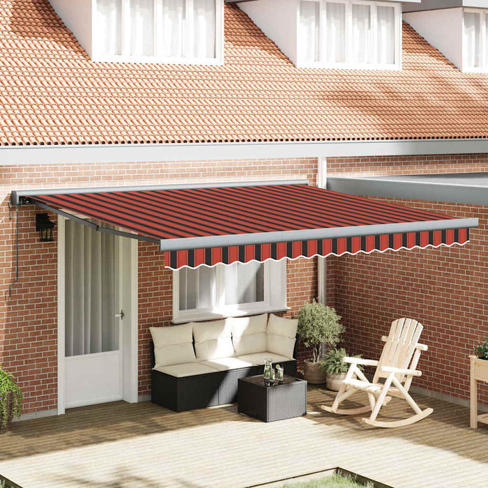 Cortina Retractabilă Manual Roșu și Negru 350 x 250 cm țesătură - WALTI WALTI