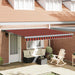 Cortina Retractabilă Manual Roșu și Negru 350 x 250 cm țesătură - WALTI WALTI
